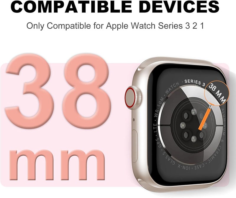 XYF Compatible for Pink Apple Watch Bands 44mm 45mm 46mm 42mm 45mm 40mm 38mm 49mm Women with Bumper Case, Silicone Strap Glitter Bling Face Cover for iWatch SE Ultra 3 2 Series 11 10 9 8 7 6 5 4 3 2 1 - Image 3